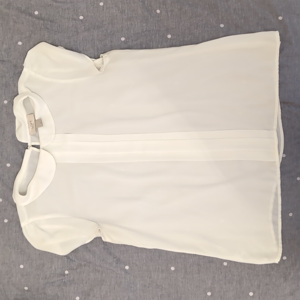 Loft, medium white blouse